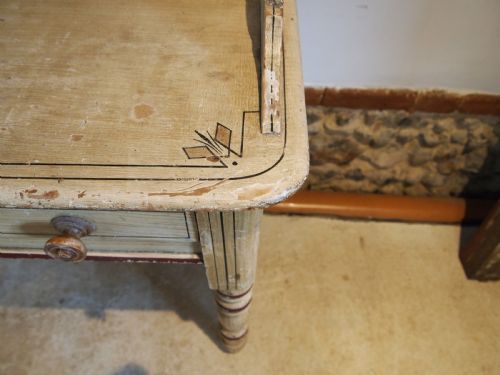fig 3. Table rare Victorian side hall lamp console original paint c1850