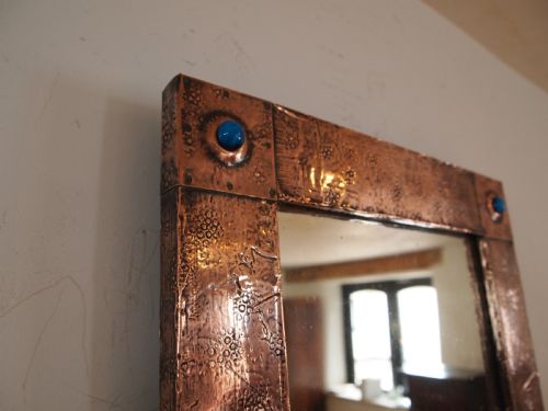 fig 2. Mirror Arts & Crafts Copper & enamel Liberty style c1905