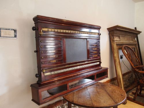 Snooker Scoreboard Rare Victorian Orme & Sons Mahogany C1880