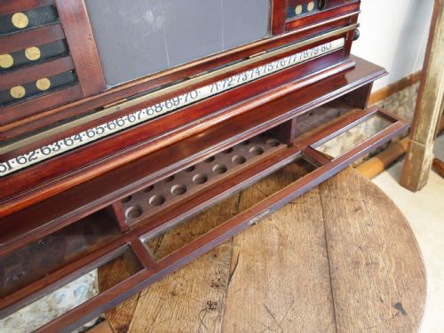 fig 2. Snooker scoreboard rare Victorian Orme & Sons Mahogany c1880
