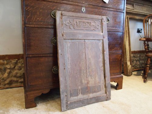Oak Carved Dated James I Panel Norfolk Church 1622