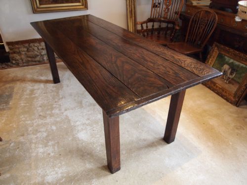 Table Rare English George I Oak Refectory Farmhouse C1720