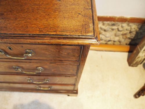 fig 2. Chest of drawers fine rare small George III Oak c1780