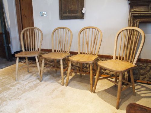 Chairs Windsor Kitchen Dining Set of 4 Edwardian Bateman C1900