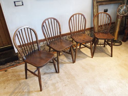 Chairs Windsor Dining Kitchen Chairs Set of 4 Edwardian Elm Ash Beech C1900