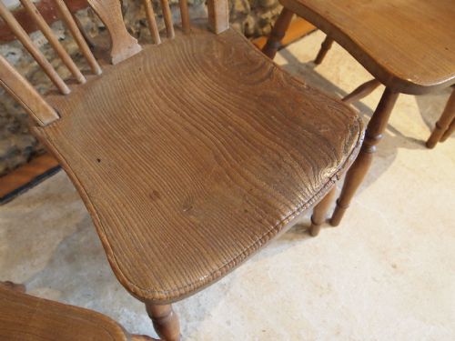 fig 1. Chairs set of 4 Victorian Windsor Wheel back dining chairs c1890