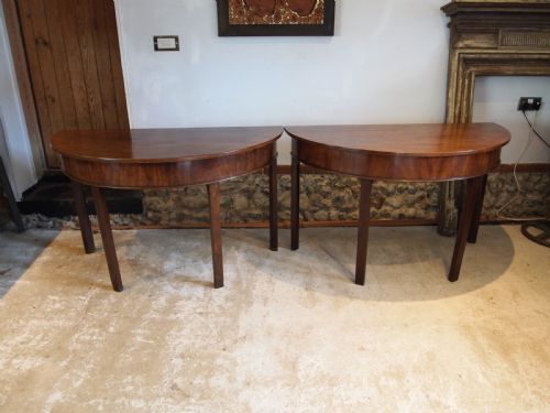 TABLES RARE PAIR OF GEORGE III D END CONSOLE HALL SIDE CARD C1780 - ADDITIONAL PHOTO 8