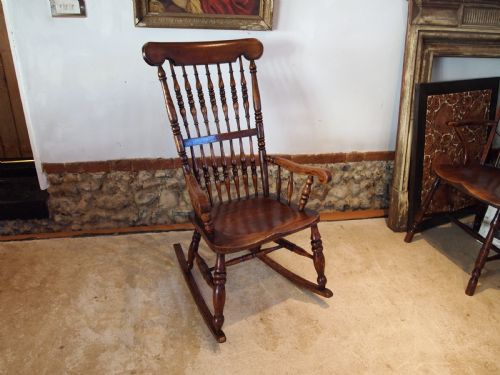 chair rare john shadford caistor lincs windsor rocker c1860 - CATEGORY: ANTIQUE CHAIRS - DATED 1860