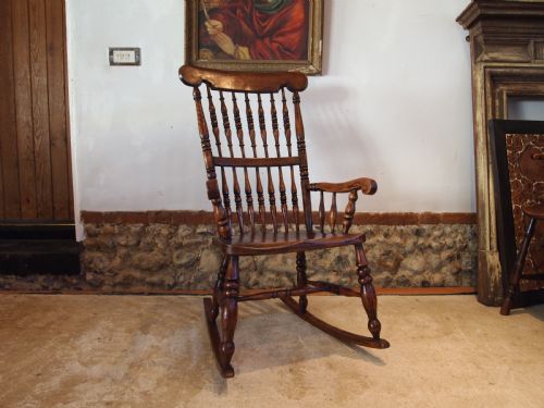 CHAIR RARE JOHN SHADFORD CAISTOR LINCS WINDSOR ROCKER C1860 - ADDITIONAL PHOTO 10