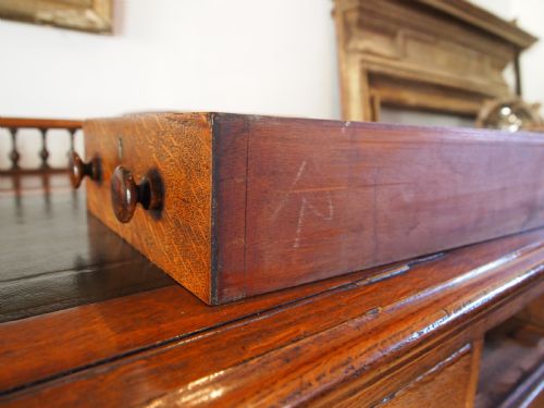 DESK STUNNING VICTORIAN OAK TWIN PEDESTAL C1860 - ADDITIONAL PHOTO 14