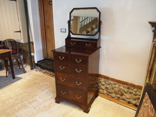 fig 3. Chest of drawers dressing chest Edwardian Mahogany slim c1900
