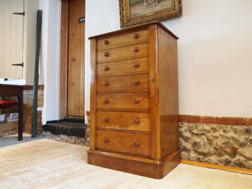 Chest of Drawers Wellington Chest Oak Victorian C1870