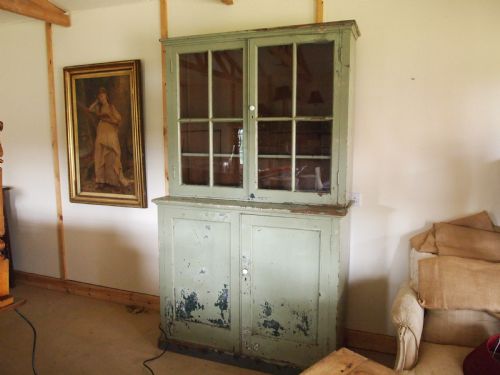 CUPBOARD PANTRY DRESSER FRENCH ORIGINAL PAINT C1880 - ADDITIONAL PHOTO 9