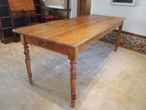 Table Wonderful French Apple Refectory Farmhouse Dining Table C1880