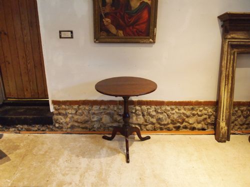 Table Stunning George III Oak Country Wine Side Tilt Top Lamp C1770