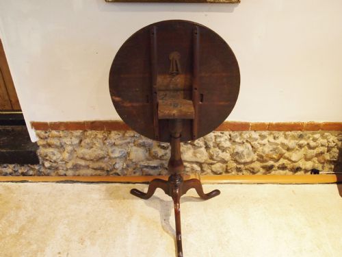 fig 3. Table stunning George III Oak country wine side tilt top lamp c1770