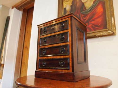 Chest of Drawers Rare Fine Miniature Apprentice Rosewood Chest C1840