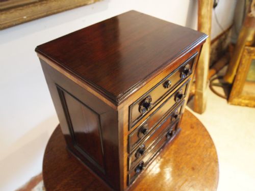 fig 2. Chest of drawers rare fine miniature apprentice Rosewood chest c1840