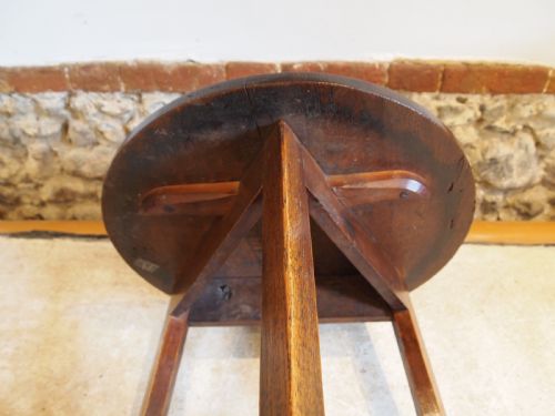 TABLE CRICKET OUTSTANDING EXAMPLE GEORGE III OAK C1790 - ADDITIONAL PHOTO 1