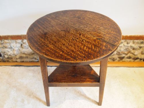 TABLE CRICKET OUTSTANDING EXAMPLE GEORGE III OAK C1790 - ADDITIONAL PHOTO 4
