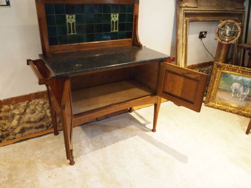 DRESSING TABLE OR WASHSTAND ARTS CRAFTS OAK LIBERTY STYLE C1900 - ADDITIONAL PHOTO 4