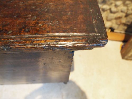 fig 3. Coffer superb chest trunk Oak six plank William and Mary c1690