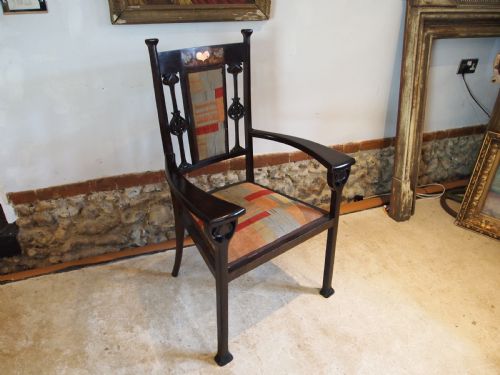 fig 1. Armchair fine Art Nouveau attri to Shapland and Petter c1900