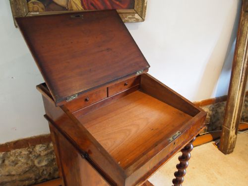 DAVENPORT DESK VICTORIAN BURR WALNUT C1840 - ADDITIONAL PHOTO 6