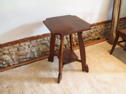 TABLE LAMP HALL SIDE ARTS AND CRAFTS OAK C1900 - ADDITIONAL PHOTO 3