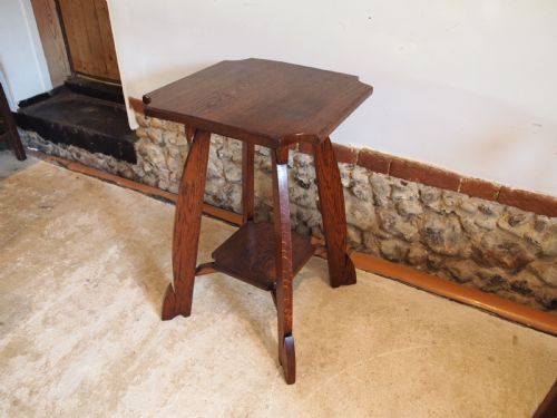 TABLE LAMP HALL SIDE ARTS AND CRAFTS OAK C1900 - ADDITIONAL PHOTO 6