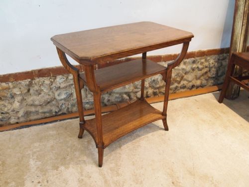 TABLE ARTS AND CRAFTS OAK SIDE HALL LAMP C1930 - ADDITIONAL PHOTO 7