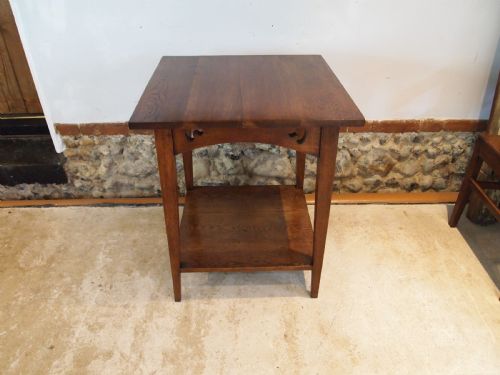 TABLE ARTS AND CRAFTS OAK MANNER OF VOYSEY C1890 - ADDITIONAL PHOTO 7