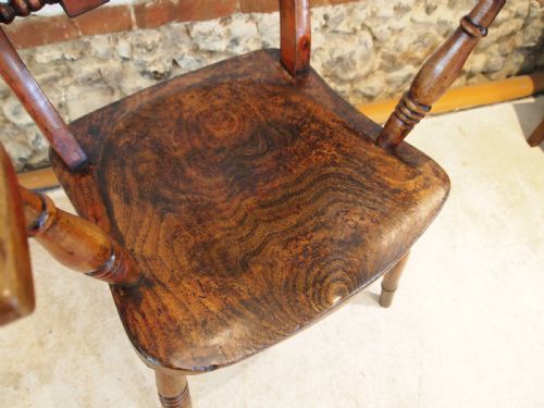 fig 1. Chair stunning Victorian Elm Ash Beech Windsor Knifeback c1870
