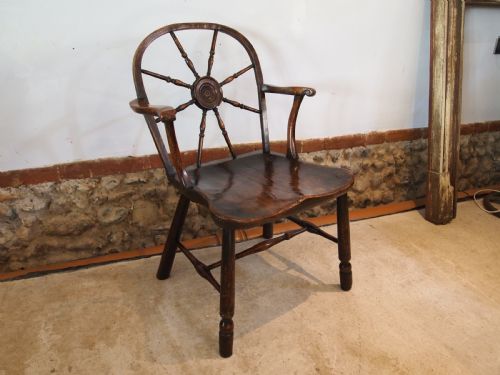 chair very rare george iii cart wheel back windsor armchair c1790 - CATEGORY: ANTIQUE CHAIRS - DATED 18TH CENTURY