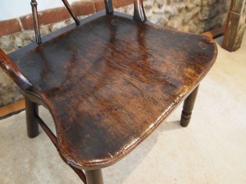 CHAIR VERY RARE GEORGE III CART WHEEL BACK WINDSOR ARMCHAIR C1790 - ADDITIONAL PHOTO 9