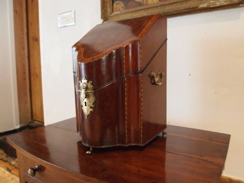 knife box fine george iii mahogany original interior c1780 - CATEGORY: ANTIQUE BOXES - DATED 18TH CENTURY