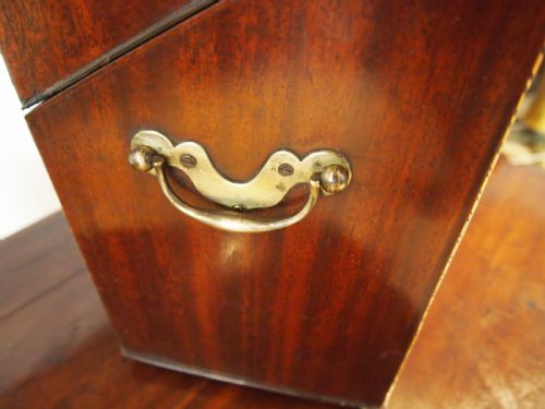 KNIFE BOX FINE GEORGE III MAHOGANY ORIGINAL INTERIOR C1780 - ADDITIONAL PHOTO 10