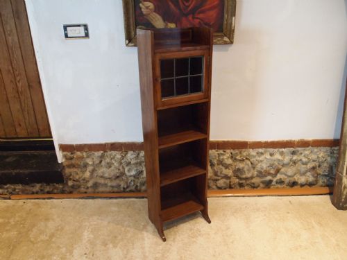 bookcase arts crafts liberty co caxton walnut c1907 - CATEGORY: ANTIQUE BOOKCASES - DATED EDWARDIAN