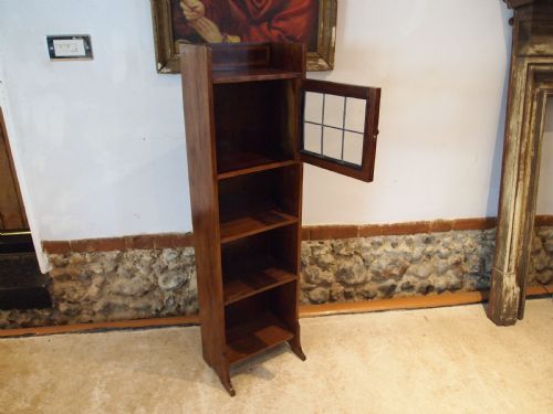 BOOKCASE ARTS CRAFTS LIBERTY CO CAXTON WALNUT C1907 - ADDITIONAL PHOTO 5