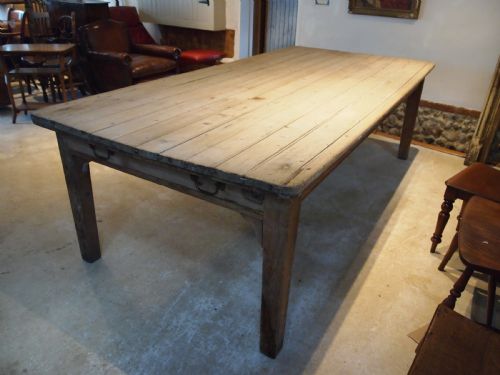 TABLE GEORGE III REFECTORY FARMHOUSE SCRUB TOP PINE SEATS 12 C1800 - ADDITIONAL PHOTO 5