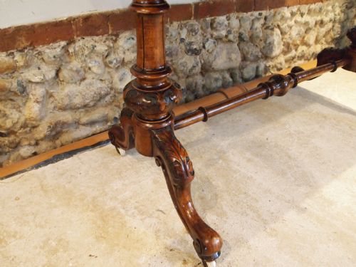 WRITING TABLE FINE BURR WALNUT EARLY VICTORIAN C1840 - ADDITIONAL PHOTO 16