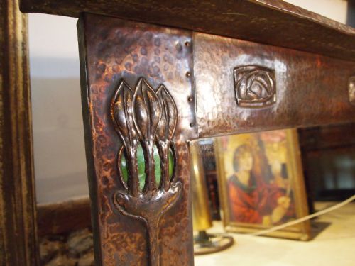 MIRROR OUTSTANDING ARTS CRAFTS GLASGOW SCHOOL C1890 - ADDITIONAL PHOTO 2