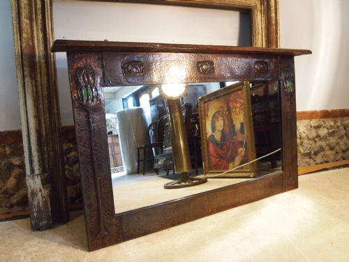 MIRROR OUTSTANDING ARTS CRAFTS GLASGOW SCHOOL C1890 - ADDITIONAL PHOTO 5