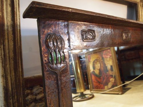MIRROR OUTSTANDING ARTS CRAFTS GLASGOW SCHOOL C1890 - ADDITIONAL PHOTO 13