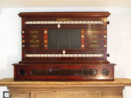 Snooker Scoreboard Cox & Yeman Mahogany C1890