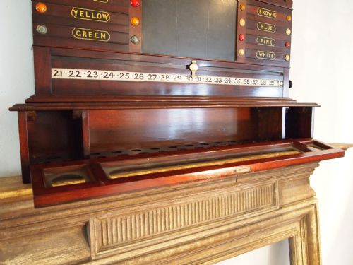 fig 3. Snooker scoreboard Cox & Yeman Mahogany c1890