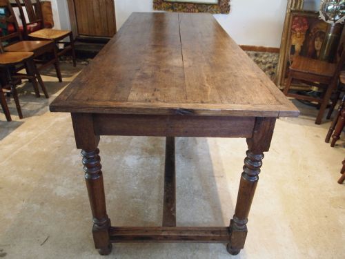 TABLE REFECTORY FARMHOUSE DINING FRENCH OAK C1880 - ADDITIONAL PHOTO 6