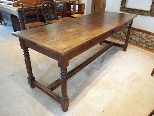 TABLE REFECTORY FARMHOUSE DINING FRENCH OAK C1880 - ADDITIONAL PHOTO 9