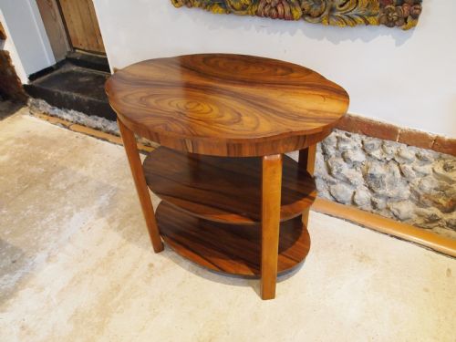 table art deco walnut lamp hall side console c1920 - CATEGORY: ANTIQUE TABLES - DATED 1920