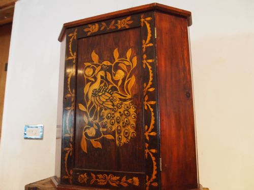 CUPBOARD CABINET ARTS AND CRAFTS PENWORK FRUITWOOD C1900 - ADDITIONAL PHOTO 5